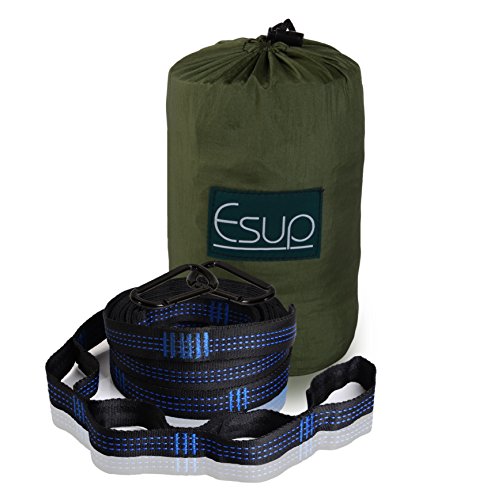 Esup XL Camping Hammock -Multifunctional Lightweight Nylon Portable Hammock, Best Parachute Hammock For Backpacking, Camping, Travel, Perfect Father's Day Gift (Army Green, 118"(L) x 78"(W)) - Thumbnail 4