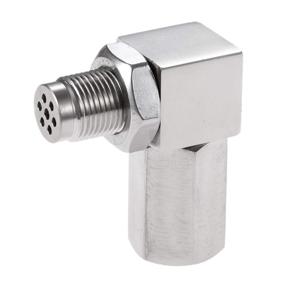 Update Version 90 Degree CEL Check Engine Light Bungs O2 Sensor Socket Real with Mini Catalytic Converter Inside