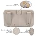 FMS Car Leather Tissue Case, Tissue Box Holder for Sun Visor, Seat Back Tissue Dispenser for Car with Tissue Refill (Beige)