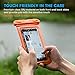 Cambond Floating Waterproof Phone Pouch, 3 Pack Waterproof Phone Case, Transparent PVC Water Proof Cell Phone Pouch Dry Bag with Lanyard for iPhone Xs Max XR X 8 7 6 Plus (White+Black+Orange)