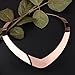 Carfeny 14K Rose Gold Plated Choker Necklaces for Women, Love Heart Shaped End Open Adjustable Statement Necklace