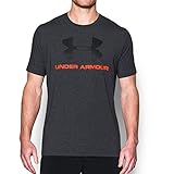 Under Armour Men's Sportstyle Logo T-Shirt, Black/Phoenix Fire, Medium