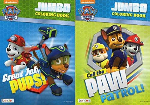 Paw Patrol Jumbo Coloring and Activity Book - Call The Paw / Great Job, Pups [Set of 2 Books] - v1