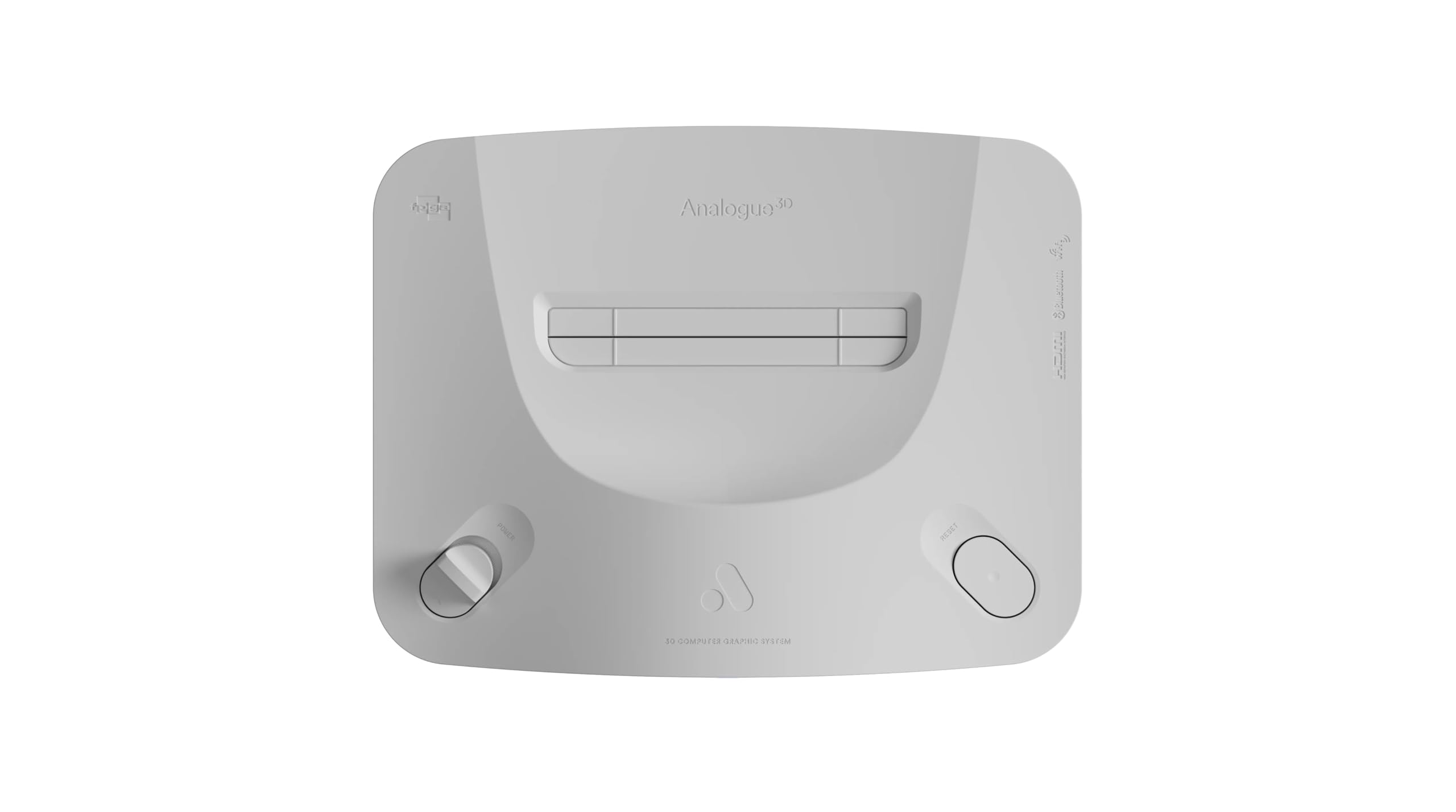 Consola de videojuegos 3D analógica (blanca)