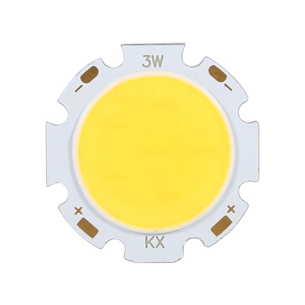 Summer Enjoyment SMD Chip Lights 10pcs Round COB LED, 3W DC 9-11V LED Chip Bulb, for Lamp Lighting(Natural Light 4000K)