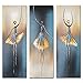 Wieco Art Dancing Girls Modern Large Contemporary 3 Panels 100% Hand Painted Stretched and Framed Ballet Dancers Oil Paintings on Canvas Wall Art Work for Living Room Bedroom Home Decorations