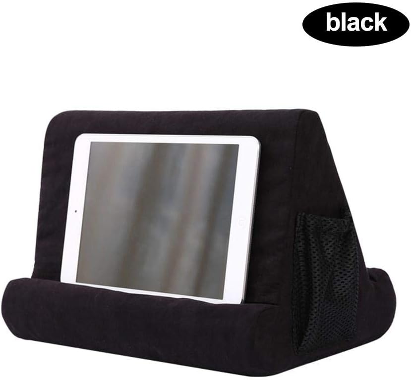 Tablet Stand Pillow Holder, Universal Phone And Tablet Stands And Holders, Foldable Tablet Holder Book Stand Rest Reading Cushion Suitable For Bed, Floor, Desk, Lap, Sofa, Couch - Class Black