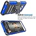 Galaxy Sky Case, J3 / J3 V Case, Galaxy Sol Case, Tekcoo [Hoplite Series] [Blue] Shock Absorbing Holster Locking Belt Clip Defender Heavy Kickstand Cover for Samsung Galaxy Amp Prime/Express Prime