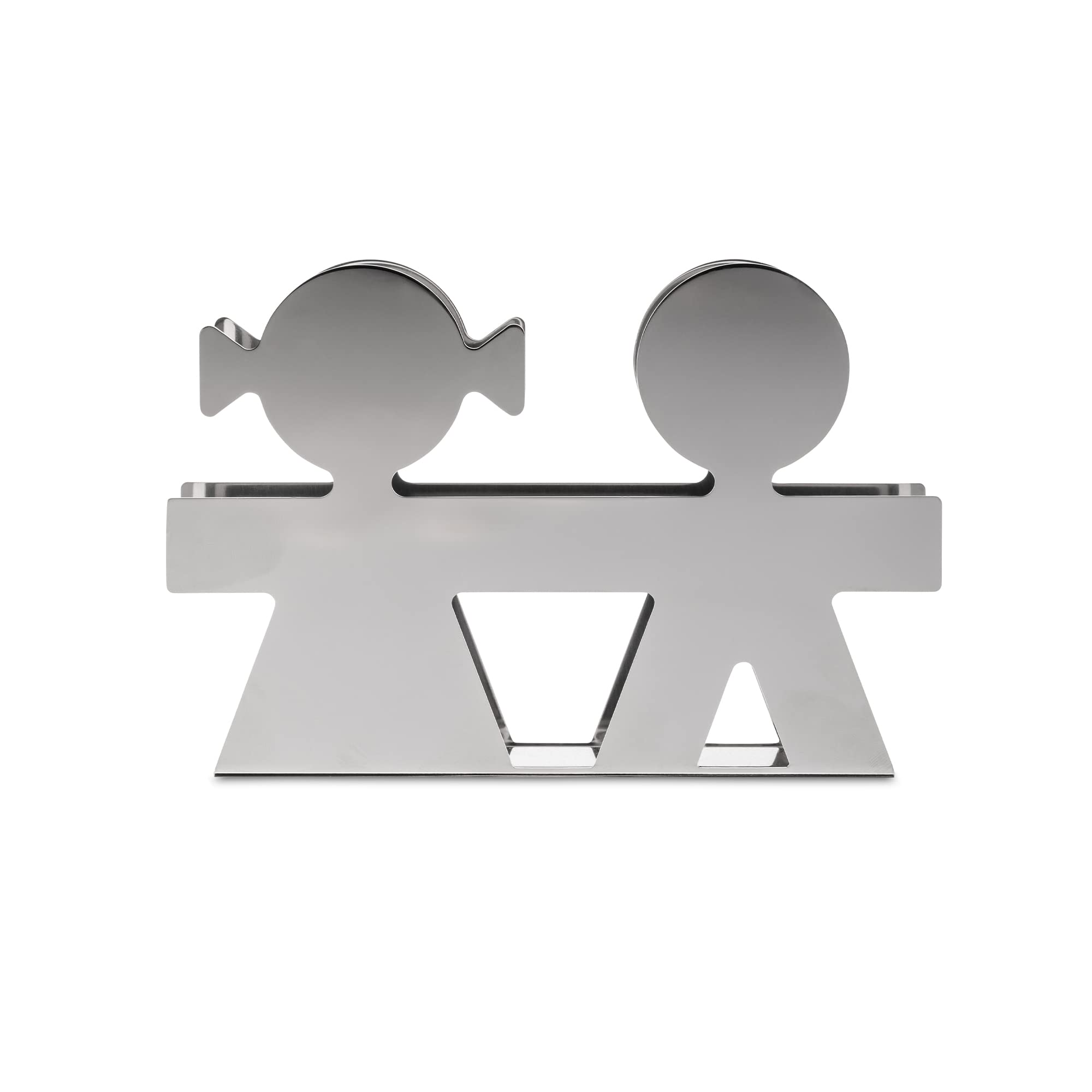 Alessi Girotondo Envelope Holder, (AKK40), Silver, 16 cm x 4 cm