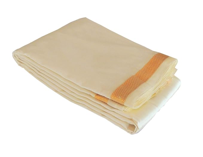 Durga Men's Art Silk Dhoti (Off-White, Free Size)