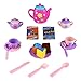 jerryvon Tea Set Kitchen Playset Pretend Play Role Game Tea Party Set with Teapot Kettle Cups Spoon Fork for Kids Boys Girls 3 4 5 Years Old