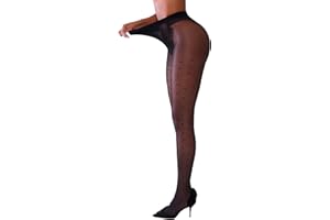 POPILUSH Sheer Tights for Women, Rip Resistant Pantyhose, 30D Control Top Pantyhose, Polka - Dot High Waist Compression Nylons