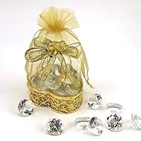 JC HUMMINGBIRD 24PC Fillable Heart Crown for Table Decorations, Party Favors, Candies, Wedding