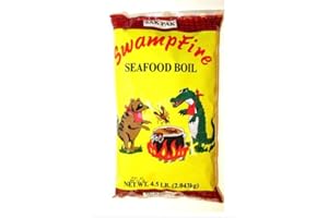 Swamp Fire Seafood Boil 4.5 lb bag w/Exit 28 Bargains Sticker - Crawfish, Crab, Shrimp