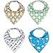 Baby Bandana Drool Bibs, Unisex 4 Pack Gift Set for Drooling and Teething Boys and Girls, Soft and Absorbent Cotton by Farnod Baby