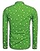 Coofandy Mens Fashion Slim Fit Turn Down Collar Long Sleeve Star Print Casual Shirts