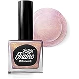 Little Ondine Water-based Peel off Odor Free Quick Dry Non Toxic Natural Nail Polish-Glitter Pink 0.36 Fl Oz( L747-Pinky Mermaid )