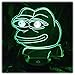 Such Wow! 3D LED Pepe the Frog Meme Desk Table Bedroom Night Light Lamp - Touch/Remote Controlled, 7 Different Colors, 8.5