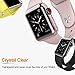 LELONG Compatible with Apple Watch Case 38mm 42mm 40mm 44mm, Soft TPU All-Around Clear Screen Protector Cover for iWatch Series 4,Series 3, Series 2