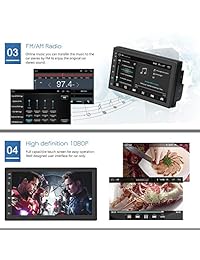 Ezonetronics Doble Din Estéreo Auto Actualización gratuita para Android 8.1 Navegación Bluetooth 1G y 16G Pantalla táctil Coche Multimedia Radio Compatibilidad con enlace de espejo Reproducir