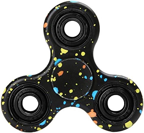 ARMAGA Tri Fidget Hand Spinner, Camouflage Multi Color Double Side Clear Printed, EDC Focus Toy for Boys and Girls (Spattering Paint)