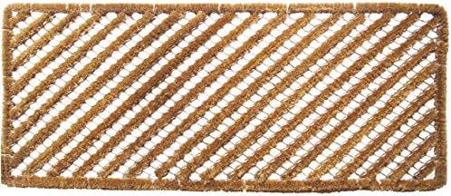 Entryways Rectangular Stripes Wire Brush Bootscraper Doormat 18" X 42"