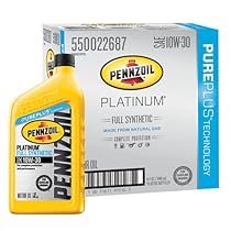Pennzoil 550022687-6PK Platinum 10W-30 Full Synthetic Motor Oil - 1 Quart (Pack of 6)