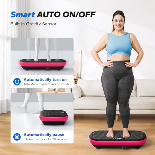 MERACH Vibration Plate Exercise Machine, vibrating plate machine 200KG Capacity, Bluetooth and Silicone Pedal, Stimulate Deep Fat, Vibration Plate for Lymphatic Drainage