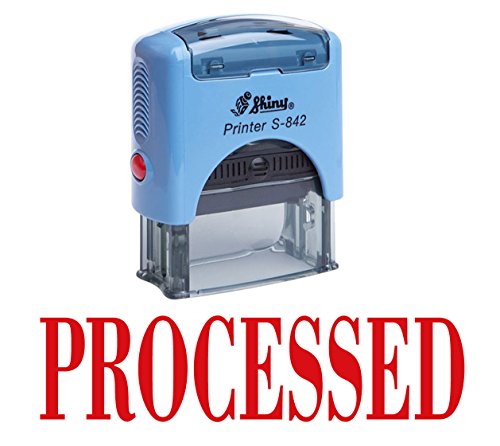 Processed Self Inking Rubber Stamp Office Stationary Custom Shiny Stamp