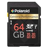 64GB High Speed SD Card U3, UHS-1 Class 10 SDXC Memory Flash Card - Up to 95MB/s Read Speed & 90MB/s Write Speed - Supports Full HD and 4K Ultra HD Video Recording