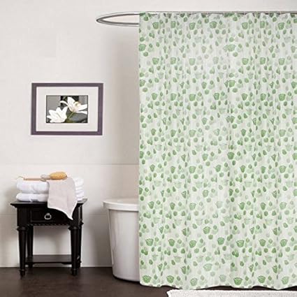 CASA FURNISHING PVC Plastic Shower Curtain with 8 Hooks; 54X108 [9FEET]