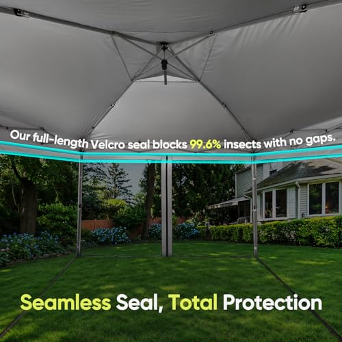 Quictent 10x10 Pop Up Screened Canopy Tent with Mosquito Netting, Waterproof & UV Protected image 21