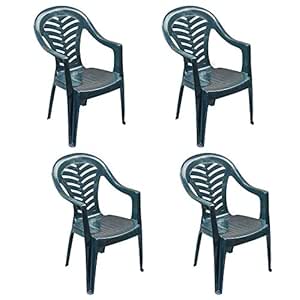 Resol Palma silla de jardín - verde - Patio plástico al aire libre