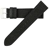 Hadley Roma MS850 22mm Black Genuine Cordura Fabric Stitched Watch Band