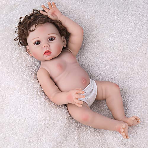 CHAREX Full Body Vinyl Reborn Baby Dolls Lucy, 18 inch Newborn Baby