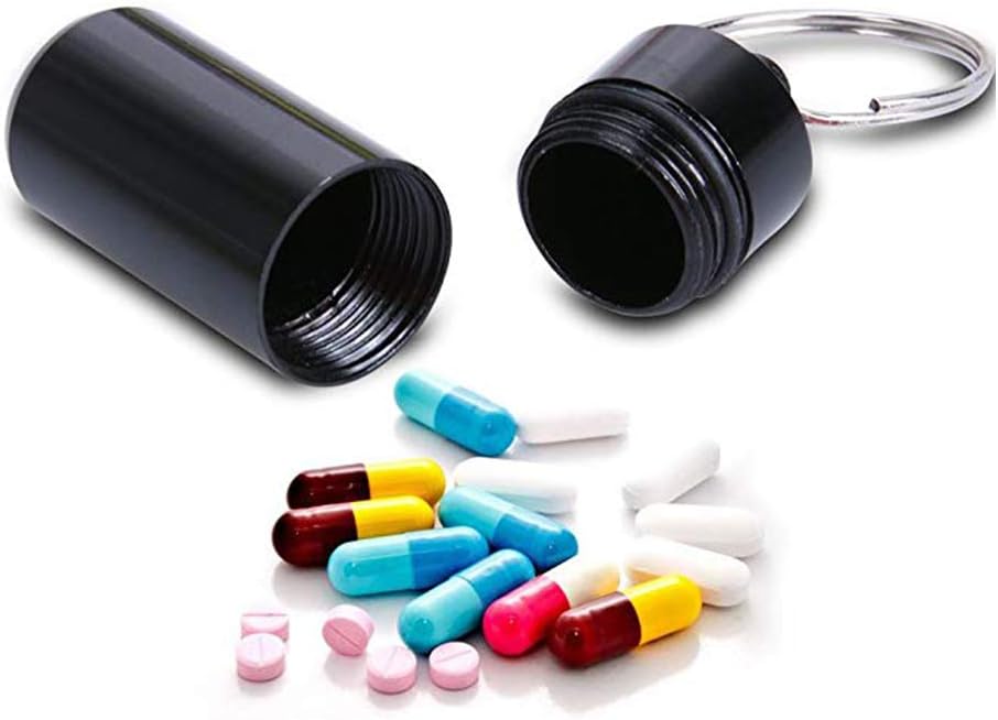 Amaoma 4 Pcs Ring Aluminum Pill Box - Image 5