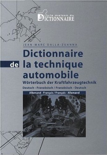 Dictionnaire de la technique automobile