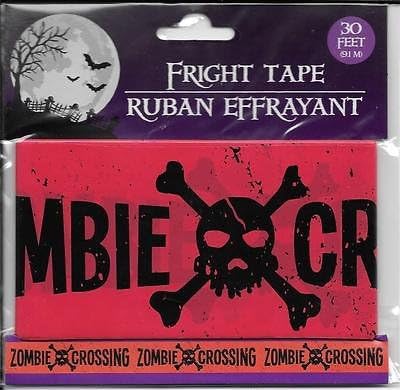Halloween Party Decorations Fright Tape: 2 Items Zombie Crossing Fright Tape (2 pack)