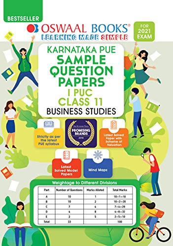 Oswaal Karnataka PUE Sample Question Papers I PUC Class 11 Business Studies Book (For 2021 Exam) (7 Star)