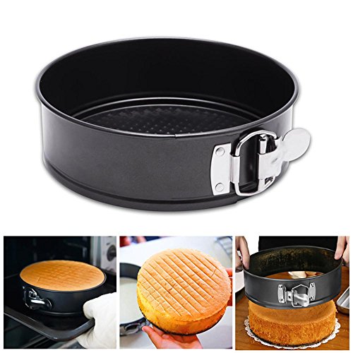 8 inch Springform Pan, Non-Stick Cheesecake Pan Round Cake Pan Leakproof Cake Bakeware with Removable Bottom and Quick-Release Latch