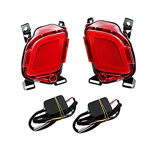 GTINTHEBOX LED Rear Bumper Reflector Brake Tail Lights for 2015-2018 Toyota Highlander,2 Pcs - Thumbnail 7