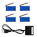 3.7v 500mah Lipo Battery with X4 Battery Charger