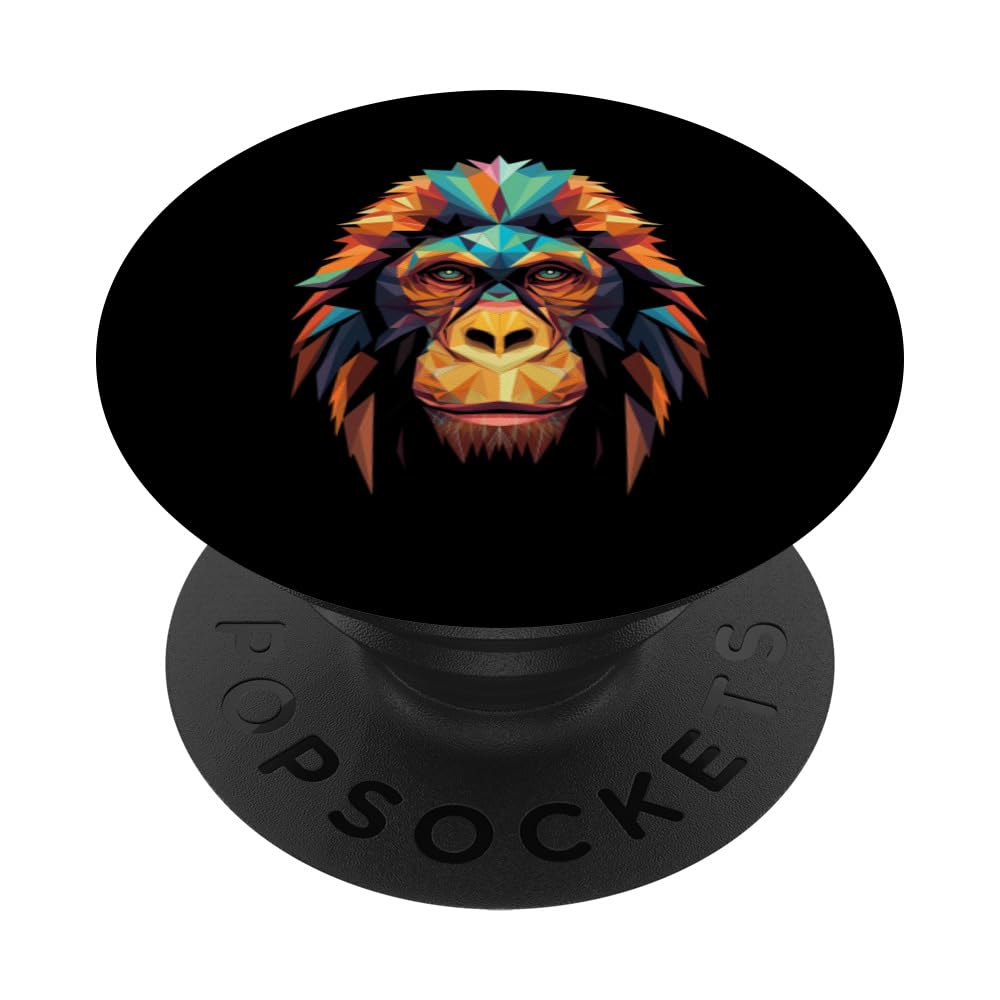Orangutan Geometric Style Graphic PopSockets Swappable PopGrip