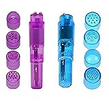 Finever Portable Mini Beauty Facial Massagers Travel Massager Tool for Facial,Head,Eyes (Purple Blue)