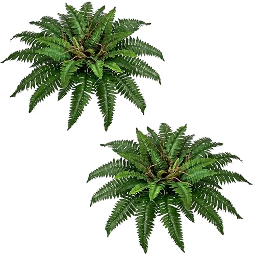 T-GRNOVA Artificial Boston Ferns Bush Large Faux