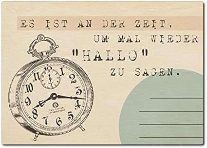 Luxecards Postkarte Aus Holz Es Ist An Der Zeit Geschenk Spruch Amazon De Kuche Haushalt