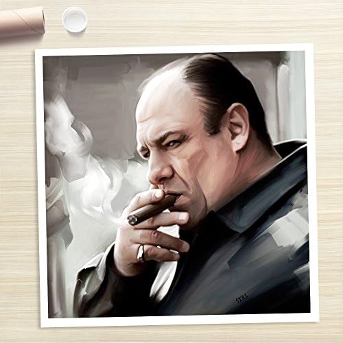 TONY SOPRANO James Gandolfini - Painting Giclee CANVAS PRINT by Stas Studio (Medium / ROLLED in a tube)