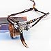 PopJ Charm Wolf Tooth Pendant Tribal Braided Leather Rope Courage Necklace Adjustable