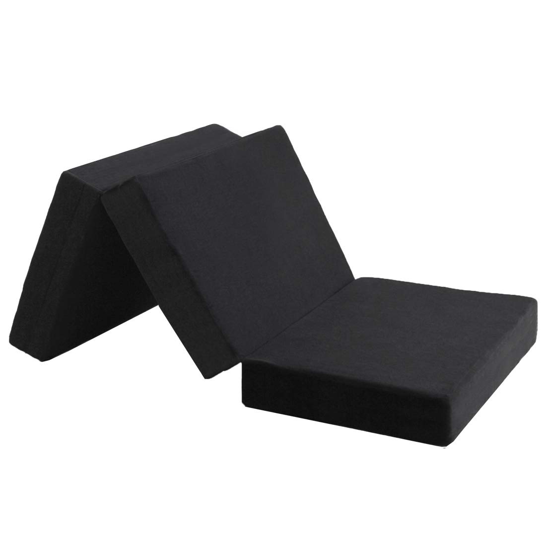 タンスのゲン マットレス 男の高反発 シングル 極厚20cm 高密度30D 硬め220N 竹炭消臭 三つ折り 高反発 パイル ブラック 13810150 bk【64256】商品画像