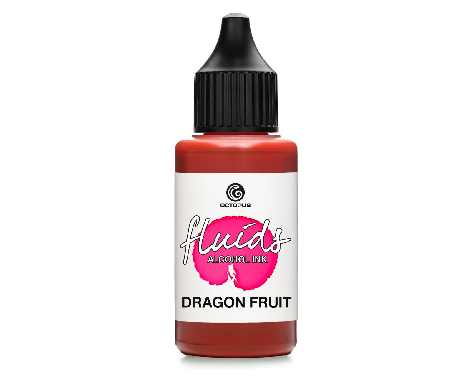 30ml Octopus Fluids Alcohol Ink Dragon Fruit for Fluid Art and Resin, red
